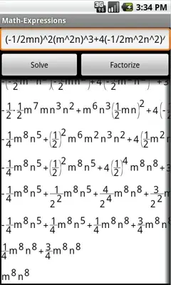 Expressions and Equations android App screenshot 1