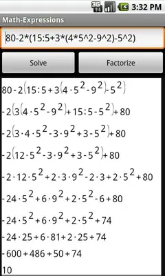 Expressions and Equations android App screenshot 2